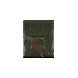 Gecosac B&acirc;che de Protection Ext&eacute;rieure 2 x 8 m Marron/Vert - B&acirc;che &agrave; B&ucirc;ches 140g/m&sup2; &Eacute;tanche, Anti-UV, Oeillets Alu