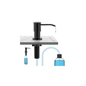 Ibergrif M34040B, Distributeur de Savon pour &Eacute;vier de Cuisine avec Bouteille 500ML et Ensemble de rallonge de 1,0 m, Diffuseur Pompe Liquide, Cach&eacute; Distributeur Liquide Vaisselle