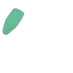 JATA HOGAR HFUN8014 Housse pour Planche &agrave; Repasser 75 x 34 cm 100% Coton Molleton en Peluche 5 mm Facilite Le Repassage Rembourr&eacute; et Facile &agrave; Poser