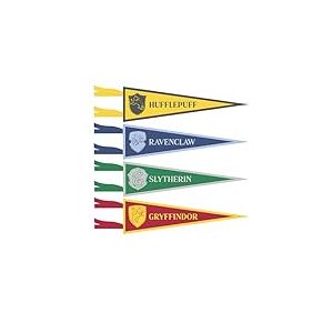 Unique Party 23591 - Banni&egrave;re Fanion en Tissu - F&ecirc;te &agrave; Th&egrave;me Harry Potter - Paquet de 4