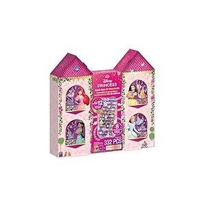 Make It Real 4227 Lot de 12 bracelets de bricolage château princesses Disney, 332 pièces, kit de création de bracelets pour filles, kit de perles et breloques pour la création de bijoux DIY, à partir