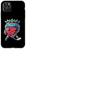 Fraise Joueur De Hockey Sur Glace Souriante Coque pour iPhone 11 Pro Max