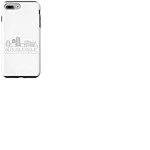 Albuquerque Skyline Graphic Hommes Femmes Albuquerque Cityscape Coque pour iPhone 7 Plus/8 Plus