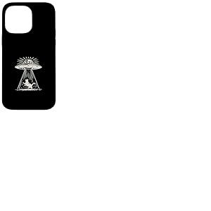 Enl&egrave;vement de Chat Spatial - UFO Alien Tracteur Faisceau Chat Coque pour iPhone 14 Pro Max