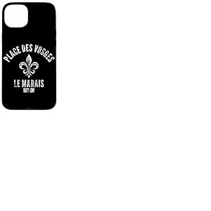 Place de Vosges Le Marais Paris Fleur de Lis vieilli Coque pour iPhone 15 Plus