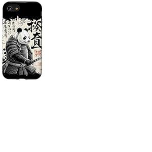 Panda Samouraï Art Calligraphie Japonaise 武士パンダ Culture Coque pour iPhone SE (2020) / 7 / 8