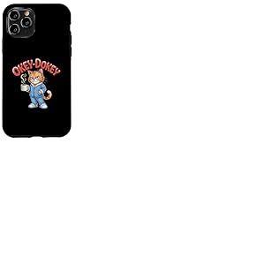 Okey-Dokey Pyjama avec Motif Chat Humoristique Coque pour iPhone 11 Pro