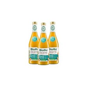 BIOTTA - Ma journ&eacute;e de jus - Jus de fruits d&eacute;tox - Anti-inflammatoire - Mangue, orange et carotte frais et 100% Bio - Enrichi en Curcuma, vitamine et min&eacute;raux - 500 ml - Lot de 3