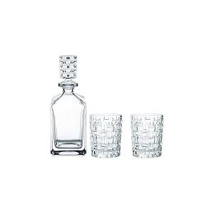 Nachtmann Bossa Nova 101095 Lot de 3 verres &agrave; whisky, carafe &agrave; d&eacute;canter + 2 verres &agrave; whisky, verre en cristal, 750 ml/330 ml