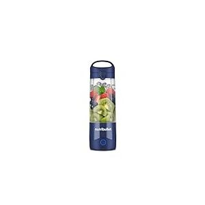 nutribullet Mélangeur portable bleu marine – Lame d'extraction puissante, tasse de 475 ml, couvercle à emporter, câble de charge USB-C et guide de l'utilisateur (français non garanti) – Offre plus de