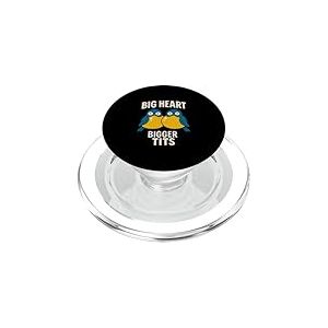 Oiseaux drôles aux Gros cœurs et aux Gros Seins PopSockets PopGrip pour MagSafe