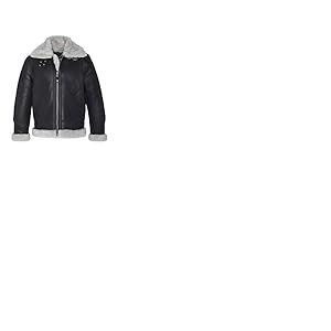 Schott NYC Blouson Cuir Homme, NOIR/BLANC CASSÉ , M