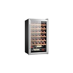 Cecotec Cave à vin 34 bouteilles Bolero grandsommelier 34030 inox compressor, 80 L, Refroidissement par compresseur, Température réglable de 5 à 18°C, Commande tactile, Affichage, LED intérieur.