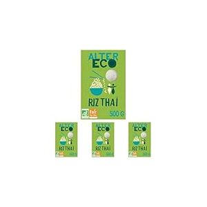 Alter Eco Riz Tha&iuml; Blanc Bio et Equitable 500 g (Lot de 4)