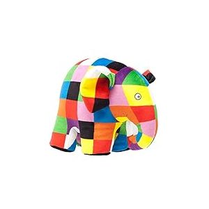 Peluche Elmer l'&eacute;l&eacute;phant de Rainbow Designs - jouet Elmer l'&eacute;l&eacute;phant super doux pour tout-petits et b&eacute;b&eacute;s, vif et color&eacute;, aide &agrave; apprendre les couleurs