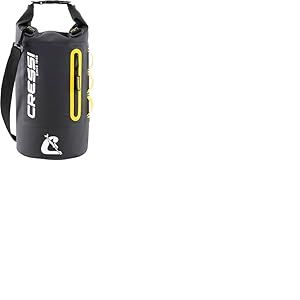 Cressi Depuis 1946 - Ocelot Dry Bag - Sac &Eacute;tanche Imperm&eacute;able Unisex pour la Mer, Le Bateau et Les Activit&eacute;s Aquatiques, Disponible en Petit, Moyen et Grand Format, Noir/Jaune 10 L