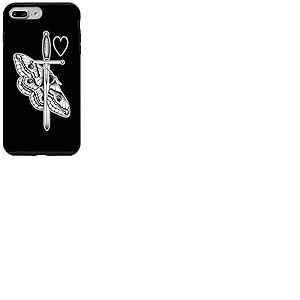 Tatouage en Forme de c&oelig;ur avec Poignard Papillon Coque pour iPhone 7 Plus/8 Plus