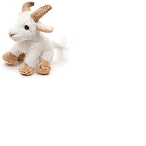 Uni-Toys - Peluche ch&egrave;vre de Montagne - 14 cm (Longueur) - Peluche ch&egrave;vre - Doudou