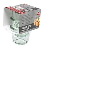 Weck Gastropack 76123 Lot de 3 verres gourmet 80 ml (créations parfaites, passent au four, passent au lave-vaisselle, stabilité, verres délicats, sans couvercle)