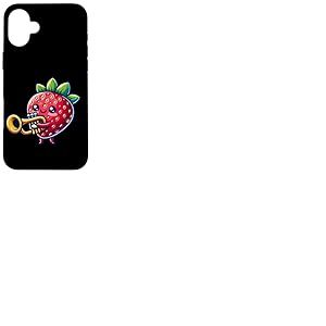 Fraise Avec Trompette Musicien Adorable Coque pour iPhone 16 Plus