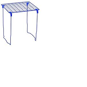 Lockermate Stac-A-Shelf &Eacute;tag&egrave;re pour casier, empilable, Extra Haute, Compatible avec Les casiers Scolaires de Taille Standard, Bleu