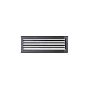 Grille de ventilation KRATKI grille de cheminée 17cm x 49cm graphite avec stores