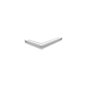 KRATKI Grille de ventilation Luft pour cheminées grille d'angle droit avec entrée d'air couverte 45 degrés acier thermolaqué 40x60x6cm Blanc