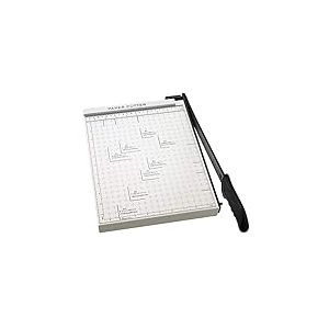 COOCHEER Coupe-papier professionnel pour photos - Massicot à levier - Appareil de reliure - Pour l'école et le bureau - Blanc - A4