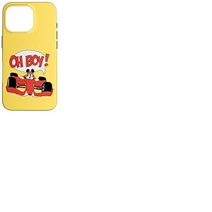 Disney Mickey Mouse Racing Team "Oh Boy!" Race Car Driver Coque pour iPhone 16 Pro