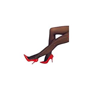 Andrea Moden 0185/0 Collants avec imprimé fermeture éclair, Taille unique