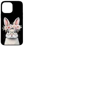 Couronne de fleurs de lapin Coque pour iPhone 13 Pro Max