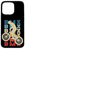 BMX Vélo Velo Cycliste Cyclisme Enfant garçon Retro Coque pour iPhone 15 Pro Max