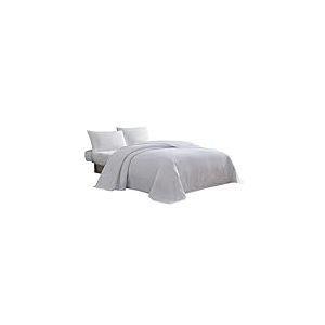 Beatrice Home Fashions Canal Chenille Couvre-lit, Chenille, Blanc, Entier