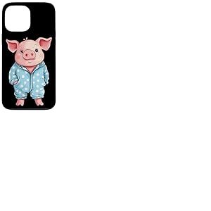 Cochon en pyjama pour un look amusant de soirée pyjama Coque pour iPhone 13 Pro Max