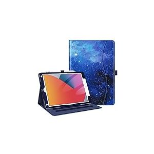FINTIE Coque Compatible avec iPad 10.2&rdquo; 9&egrave;me G&eacute;n&eacute;ration 2021 / 8&egrave;me G&eacute;n 2020 / 7&egrave;me G&eacute;n 2019, Housse Multiposition Etui Veille/R&eacute;veil Automatique Protection des Coins, Ciel &Eacute;toil&eacute;
