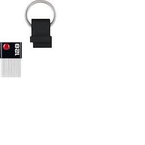 EMTEC - Cl&eacute; USB 3.2 Nano Ring T100 Capacit&eacute; 128 Go, 128 GB - Compatibilit&eacute; Universelle USB 3.0 - ECMMD128GT103 - Design Exclusif avec Anneau Porte Cl&eacute;s - Ultra Fine, Sans Capuchon