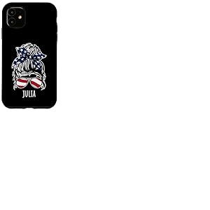 Alice Chignon cheveux désordonnés avec lunettes de soleil ruban USA Coque pour iPhone 11