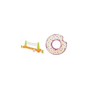 INTEX Jeu de Volley Flottant 2,39x64x91cm & Bou&eacute;e Tube Donut 107 cm