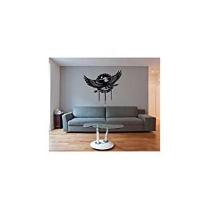 Tatoutex Stickers Aigle et flèche d'indien - Gris Clair, L 67cm x H 60cm