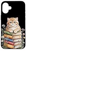 Exotic Shorthair Bookworm Flowers Book Reading Books Coque pour iPhone 16 Plus