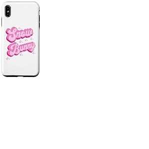 Lapin de Neige esth&eacute;tique Rose Vif pour Les Amateurs de Ski Coque pour iPhone XS Max