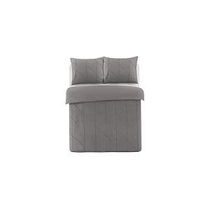 Papillon Housse de Couette Canberra Gris Coton 240x200/220 cm