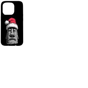 Costume de Statue de Moai drôle au Look de Noël Coque pour iPhone 15 Pro