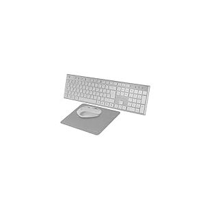 Tacens Zenith, Combo sans Fil 3en1 avec Technologie DualLink 2.4 GHz, Clavier Complet Pleine Taille avec SmartKey Copilot AI, Souris Optique 3200 DPI, Tapis en Nanotextile, Langue Portugaise, Blanc