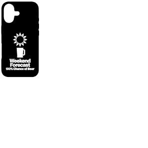 Weekend Humour Sunny Forecast Minimal Ic&ocirc;ne Design Coque pour iPhone 17