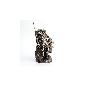 Veronese Design Statue de héros Celtique en résine CU Chulainn Finition Bronze