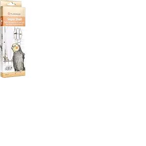 Flamingo Os de seiche Becco blanc 23cm PREMIUM - Riche en calcium - Avec support métallique - Aiguise le bec