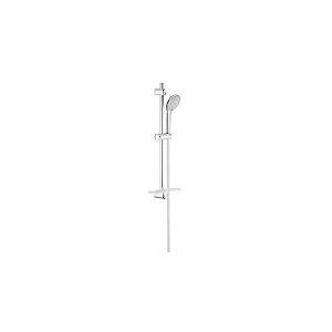 GROHE Euphoria 110 Duo Ensemble de Douche (Pommeau de Douche 2 jets, Barre 60cm, Flexible 1.75m, Tablette), Chromé, 27230001