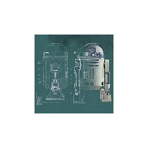 Star Wars (R2-D2 Blueprint 40 x 40 cm Toile Imprimée