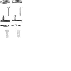 Cornat Aneto TEC365061 Kit de fixation pour lunette de WC en acier inoxydable et plastique Argent&eacute;